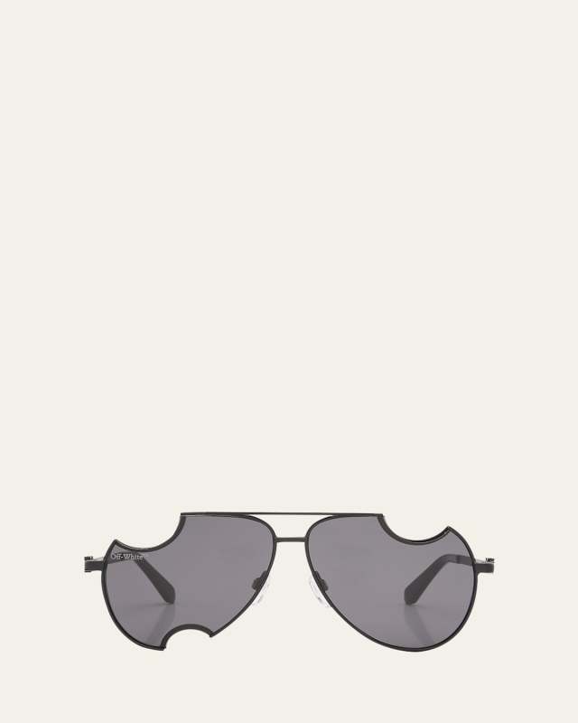 Dallas Mixed-Media Aviator Sunglasses